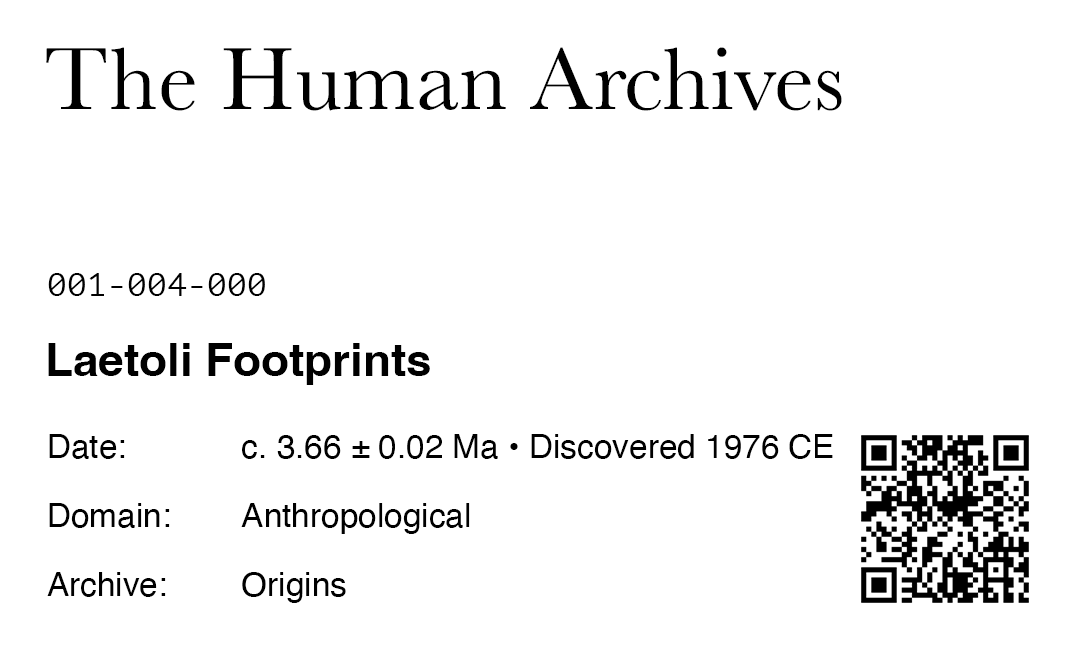 Laetoli Footprints label