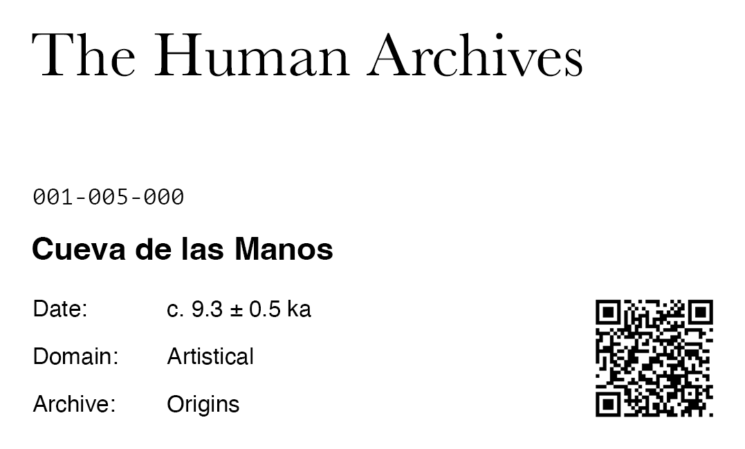 Cueva de las Manos label