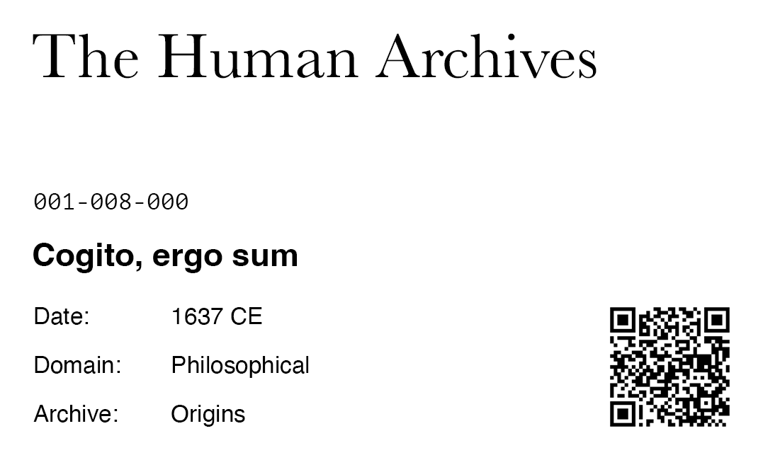 Cogito, ergo sum label